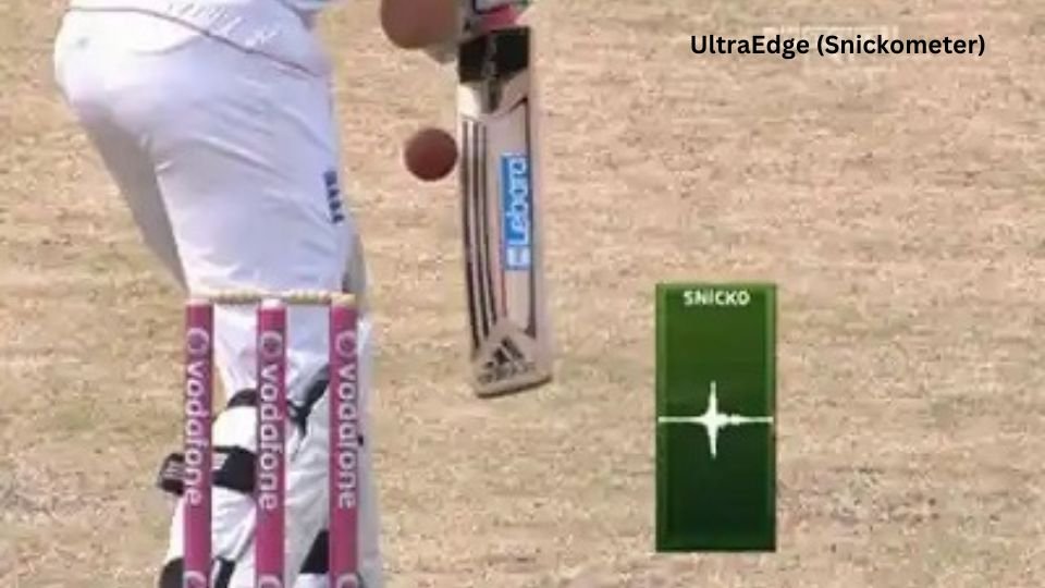 Batsman with bat and UltraEdge (Snickometer)