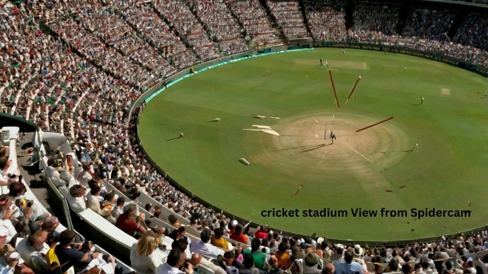 cricket stadium View from Spidercam