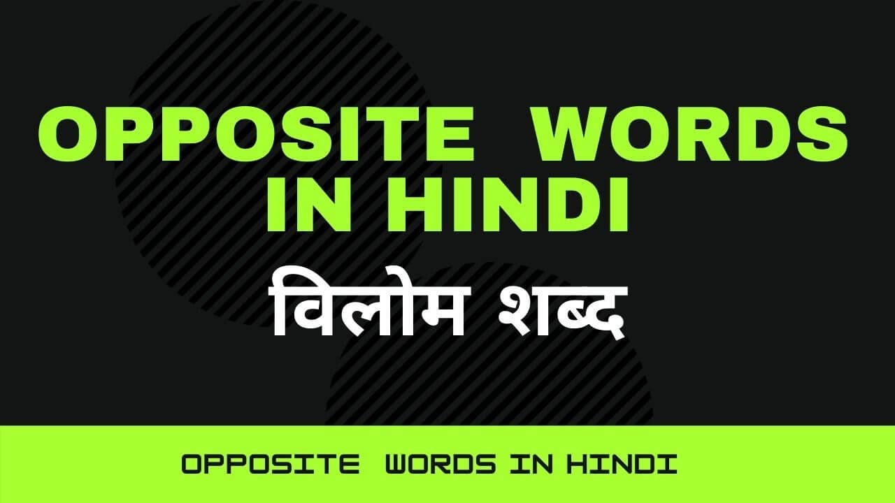 Opposite words in Hindi | VILOM SHABD